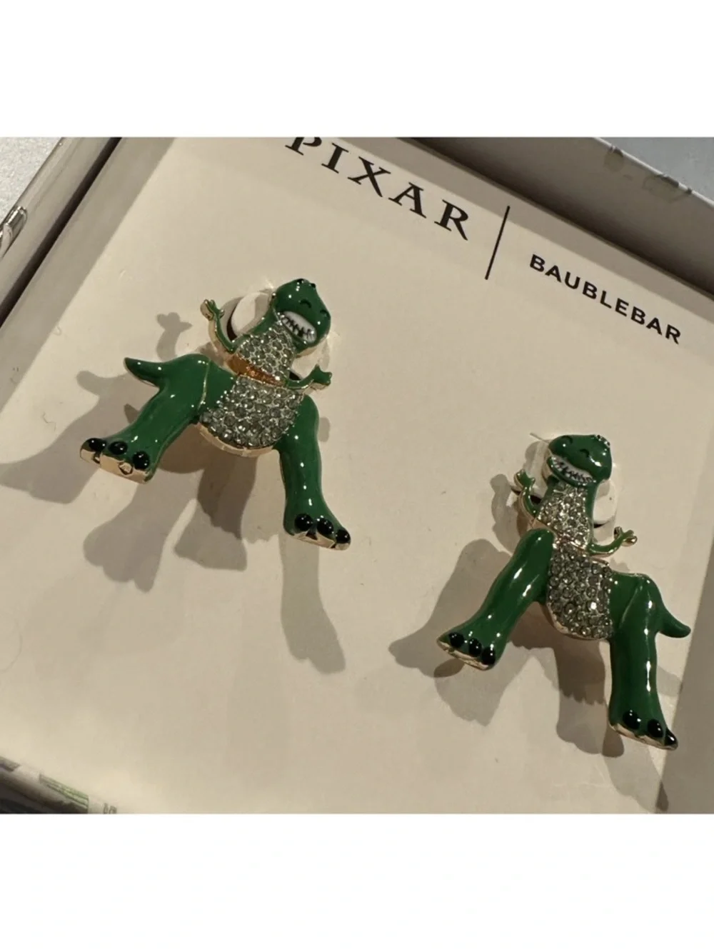 PIXAR x BaubleBar Green T-Rex Earrings, NWT - Picture 2 of 3